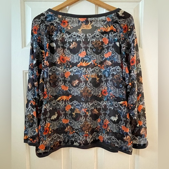 Bongo XL sheer woodland animals fox deer rabbit squirrel chipmunk twee quirky - Picture 10 of 11